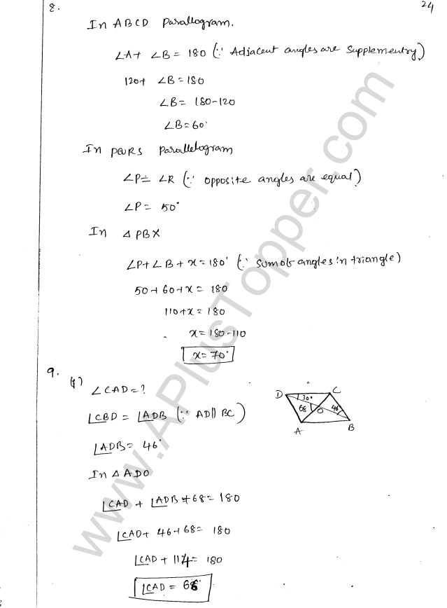 ML Aggarwal ICSE Solutions for Class 8 Maths Chapter 13 Understanding Quadrilaterals 23