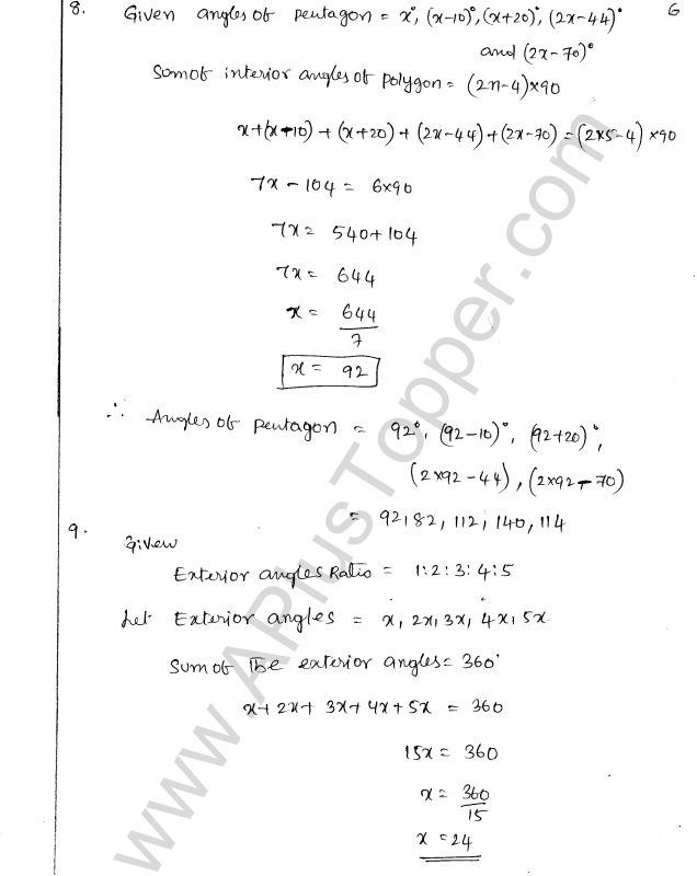 ML Aggarwal ICSE Solutions for Class 8 Maths Chapter 13 Understanding Quadrilaterals 6