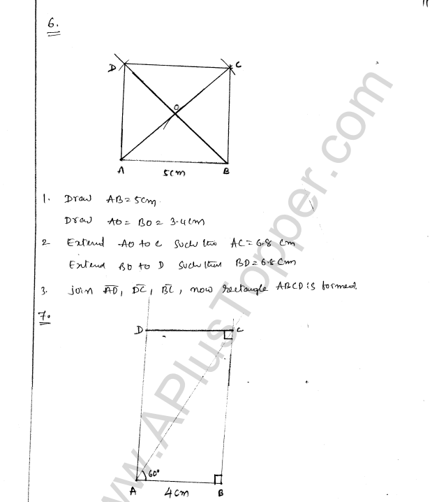 ML Aggarwal ICSE Solutions for Class 8 Maths Chapter 14 Constructions of Quadrilaterals 11
