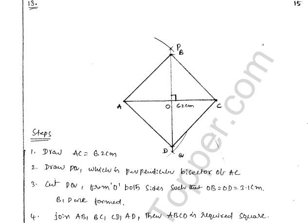 ML Aggarwal ICSE Solutions for Class 8 Maths Chapter 14 Constructions of Quadrilaterals 15