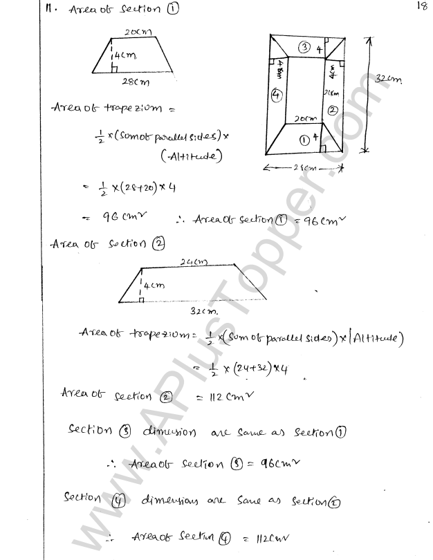 ML Aggarwal ICSE Solutions for Class 8 Maths Chapter 18 Mensuration 18