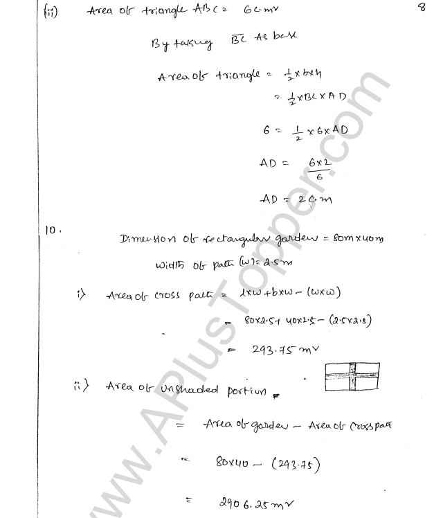 ML Aggarwal ICSE Solutions for Class 8 Maths Chapter 18 Mensuration 8