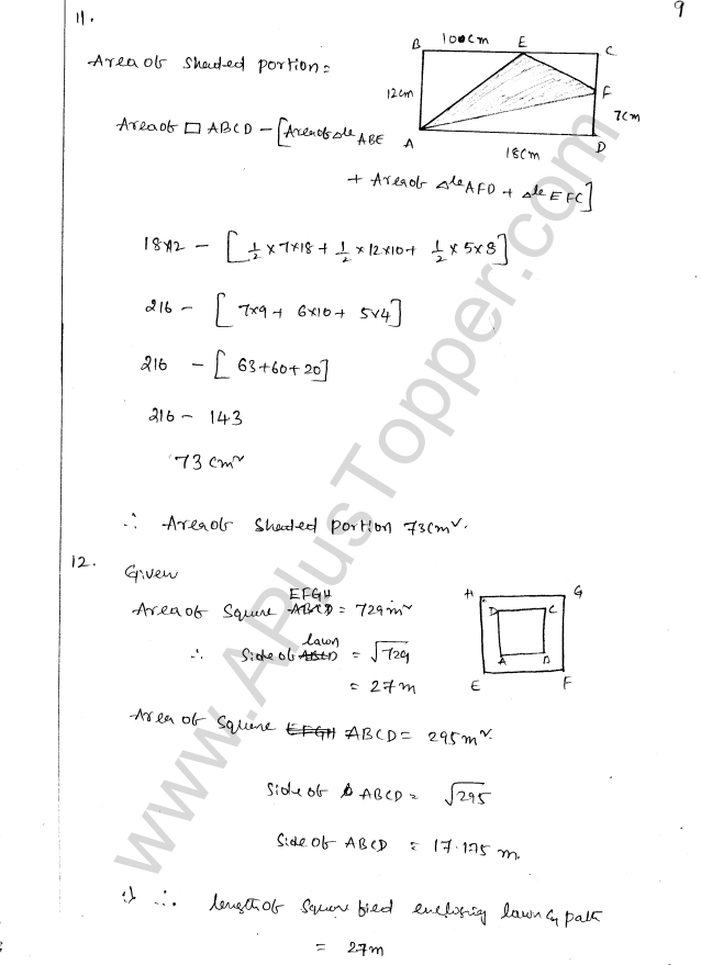 ML Aggarwal ICSE Solutions for Class 8 Maths Chapter 18 Mensuration 9