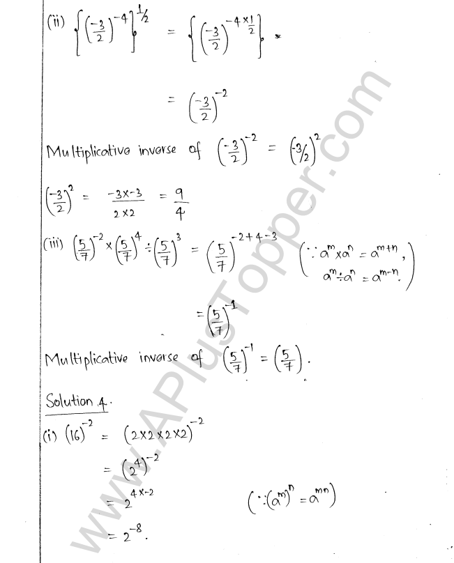 ML Aggarwal ICSE Solutions for Class 8 Maths Chapter 2 Exponents and Powers 4