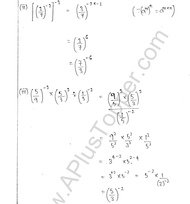 ML Aggarwal ICSE Solutions for Class 8 Maths Chapter 2 Exponents and Powers 9