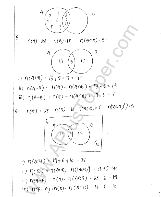ML Aggarwal ICSE Solutions for Class 8 Maths Chapter 6 Operation on sets Venn Diagrams 10