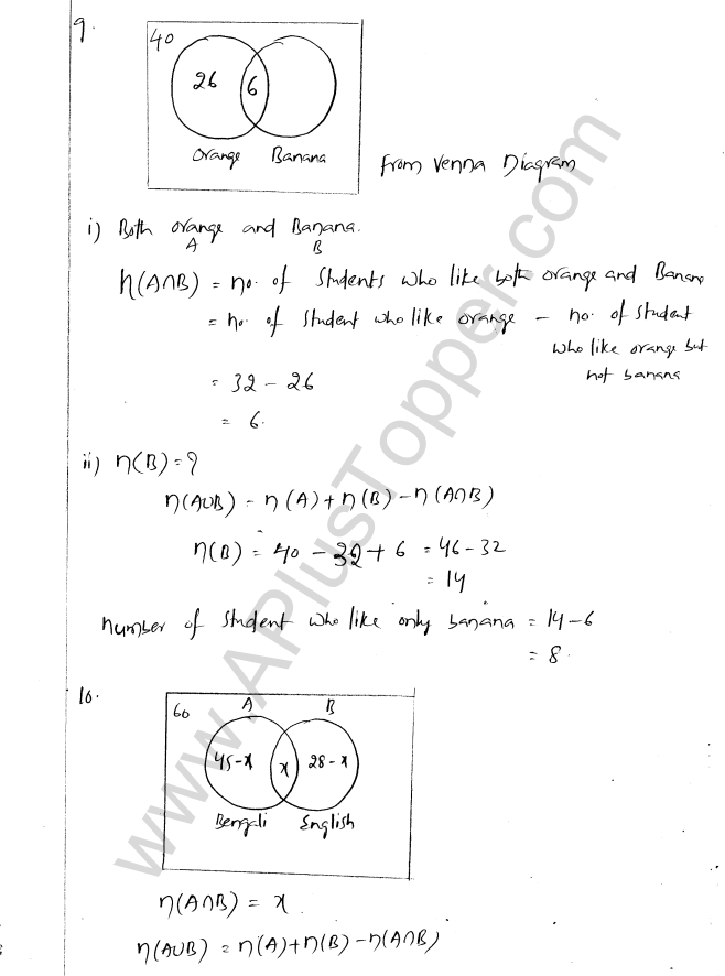 ML Aggarwal ICSE Solutions for Class 8 Maths Chapter 6 Operation on sets Venn Diagrams 12