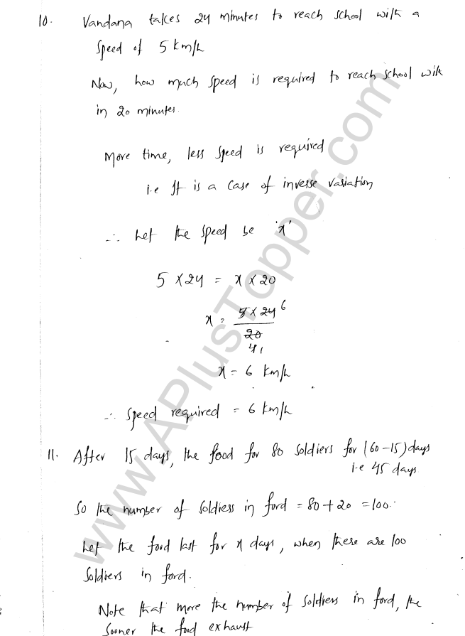 ML Aggarwal ICSE Solutions for Class 8 Maths Chapter 9 Direct and Inverse Variation 13