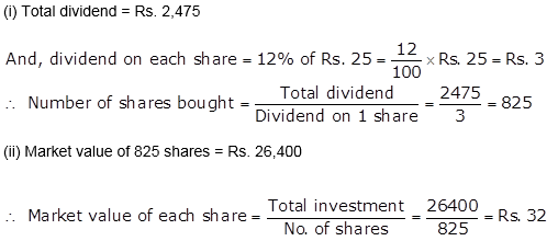 Selina Concise Mathematics Class 10 ICSE Solutions Shares and Dividends q9