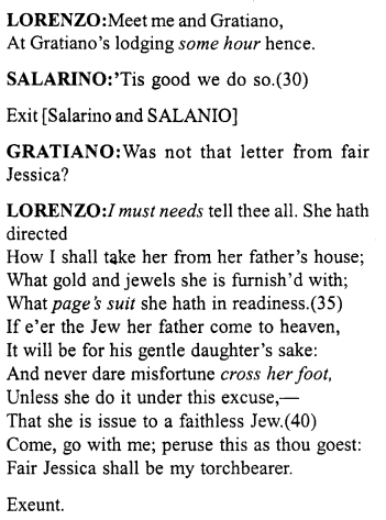 Merchant of Venice Act 2, Scene 4 Translation Meaning Annotations 4