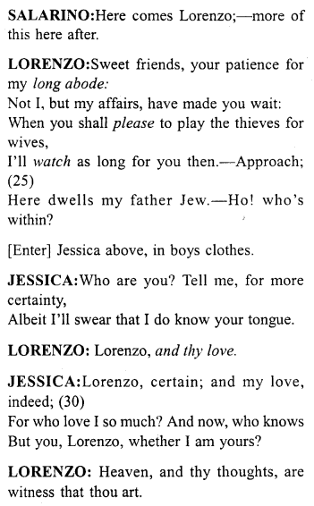 Merchant of Venice Act 2, Scene 6 Translation Meaning Annotations 3