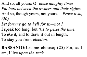 Merchant of Venice Act 3, Scene 2 Translation Meaning Annotations 2