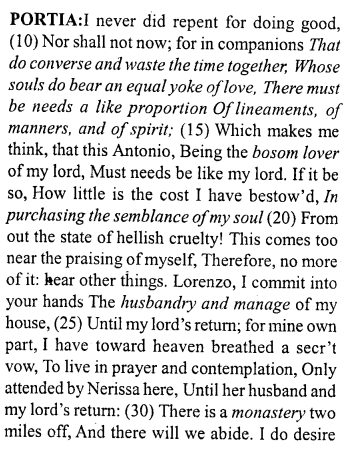Merchant of Venice Act 3, Scene 4 Translation Meaning Annotations 2