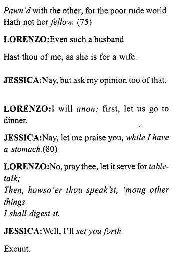 Merchant of Venice Act 3, Scene 5 Translation Meaning Annotations 7