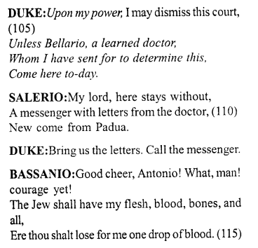 Merchant of Venice Act 4, Scene 1 Translation Meaning Annotations 10