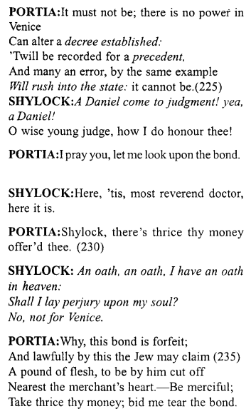 Merchant of Venice Act 4, Scene 1 Translation Meaning Annotations 21