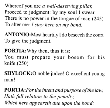 Merchant of Venice Act 4, Scene 1 Translation Meaning Annotations 23