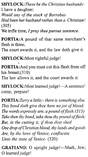 Merchant of Venice Act 4, Scene 1 Translation Meaning Annotations 29