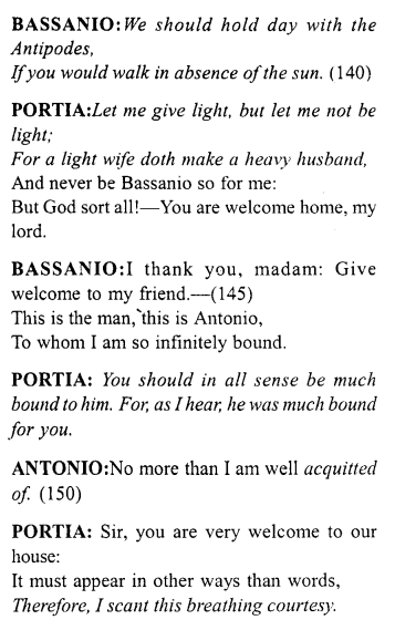 Merchant of Venice Act 5, Scene 1 Translation Meaning Annotations 12