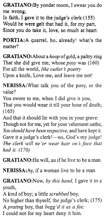 Merchant of Venice Act 5, Scene 1 Translation Meaning Annotations 13