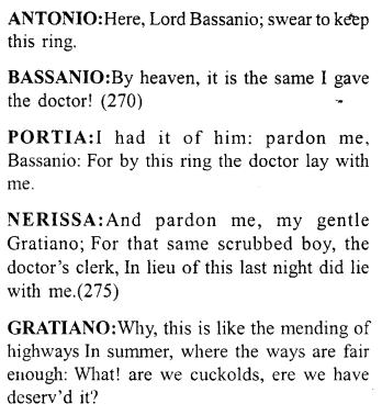 Merchant of Venice Act 5, Scene 1 Translation Meaning Annotations 19