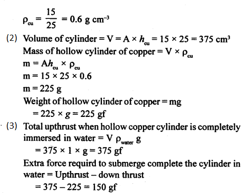 A New Approach to ICSE Physics Part 1 Class 9 Solutions Upthrust and Archimedes' principle. 14