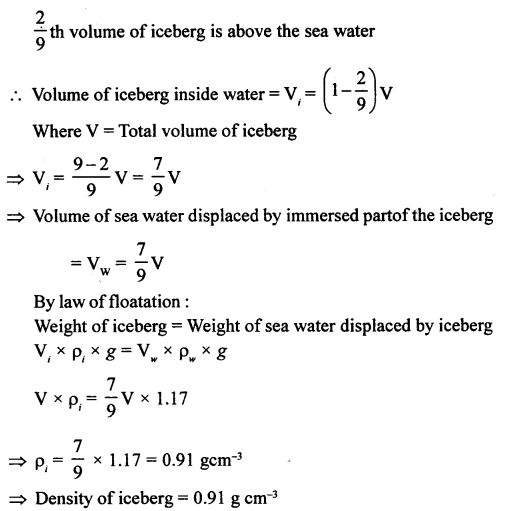 A New Approach to ICSE Physics Part 1 Class 9 Solutions Upthrust and Archimedes' principle. 19