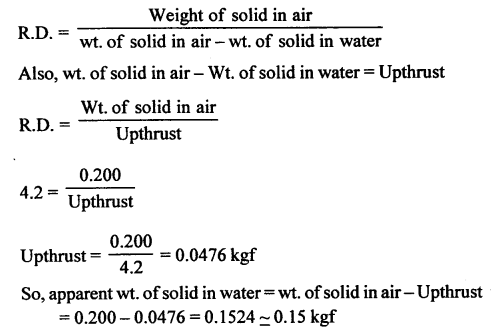 A New Approach to ICSE Physics Part 1 Class 9 Solutions Upthrust and Archimedes' principle. 6
