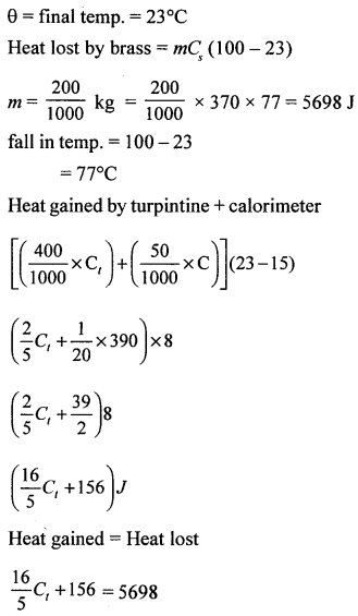 A New Approach to ICSE Physics Part 2 Class 10 Solutions Calorimetry 16
