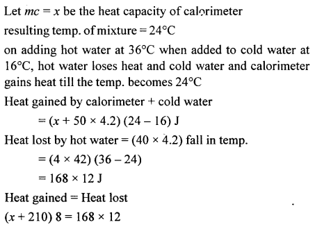 A New Approach to ICSE Physics Part 2 Class 10 Solutions Calorimetry 17.1
