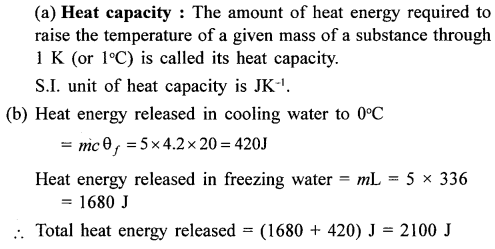 A New Approach to ICSE Physics Part 2 Class 10 Solutions Calorimetry 52.1