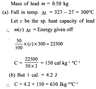 A New Approach to ICSE Physics Part 2 Class 10 Solutions Calorimetry 8.1