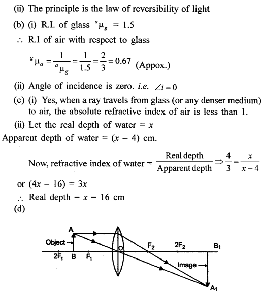 A New Approach to ICSE Physics Part 2 Class 10 Solutions Refraction Of Light 69