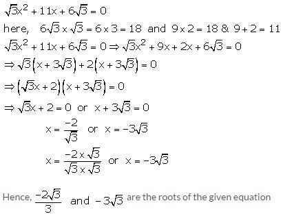RS Aggarwal Solutions Class 10 Chapter 10 Quadratic Equations 10A 23.1