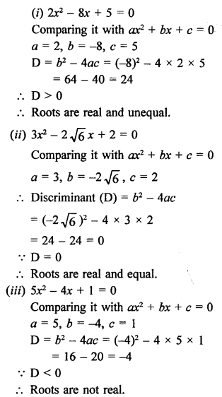 RS Aggarwal Solutions Class 10 Chapter 10 Quadratic Equations 10D 1.1