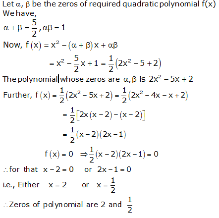RS Aggarwal Solutions Class 10 Chapter 2 Polynomials 2a 14.1