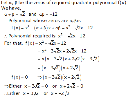 RS Aggarwal Solutions Class 10 Chapter 2 Polynomials 2a 16.1