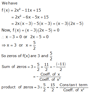 RS Aggarwal Solutions Class 10 Chapter 2 Polynomials 2a 6.1