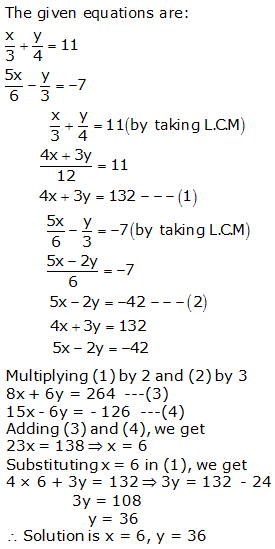RS Aggarwal Solutions Class 10 Chapter 3 Linear equations in two variables 3b 13.1