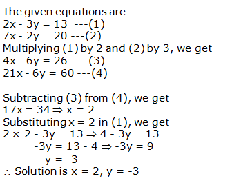 RS Aggarwal Solutions Class 10 Chapter 3 Linear equations in two variables 3b 5.1