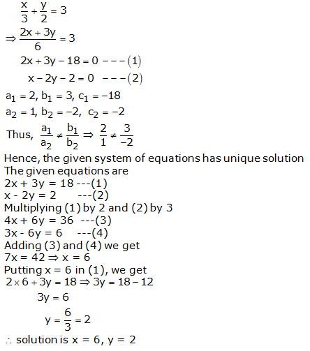 RS Aggarwal Solutions Class 10 Chapter 3 Linear equations in two variables 3d 2.1