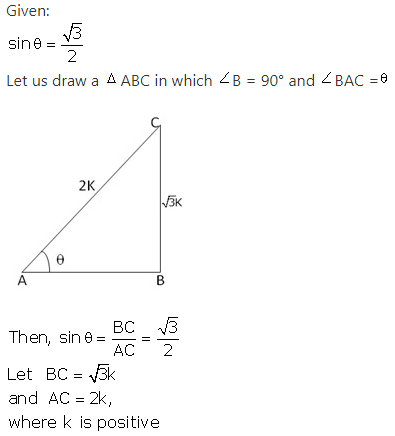 RS Aggarwal Solutions Class 10 Chapter 5 Trigonometric Ratios 1.1