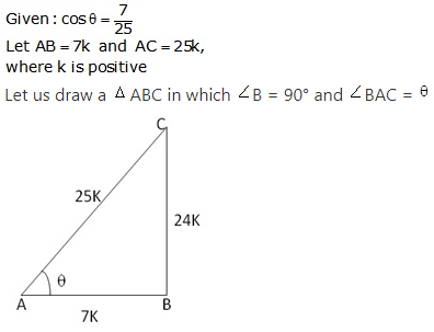 RS Aggarwal Solutions Class 10 Chapter 5 Trigonometric Ratios 2.1
