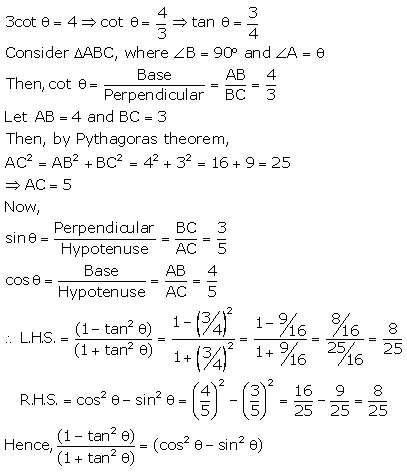RS Aggarwal Solutions Class 10 Chapter 5 Trigonometric Ratios 22.2
