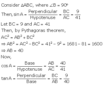 RS Aggarwal Solutions Class 10 Chapter 5 Trigonometric Ratios 8.2