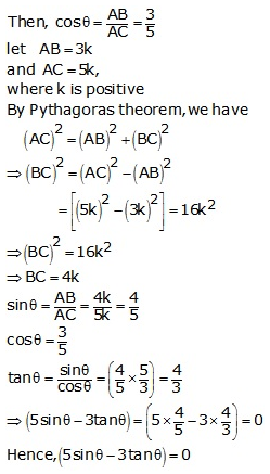 RS Aggarwal Solutions Class 10 Chapter 5 Trigonometric Ratios 9.2