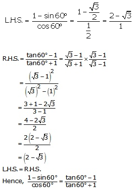 RS Aggarwal Solutions Class 10 Chapter 6 T-Ratios of Some Particular Angles 10.1