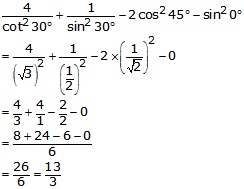 RS Aggarwal Solutions Class 10 Chapter 6 T-Ratios of Some Particular Angles 9.1