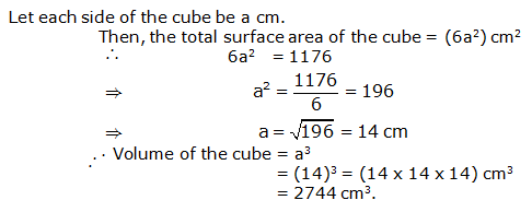 RS Aggarwal Solutions Class 9 Chapter 13 Volume and Surface Area 14.1