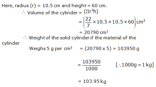 RS Aggarwal Solutions Class 9 Chapter 13 Volume and Surface Area 23.1